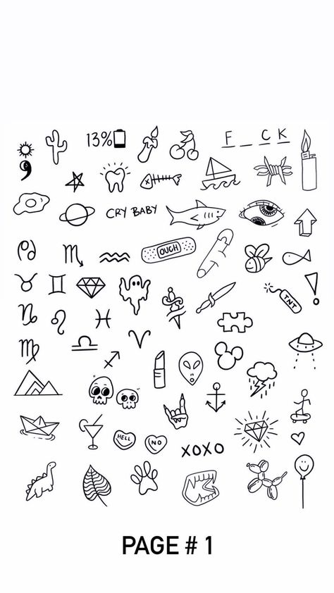 Ready to use tattoo stencils, pre made tattoo stencil sheets, stick and poke tattoo stencils Made Tattoo, Stick Poke Tattoo, Beginner Tattoos, Aesthetic Tattoos, Sharpie Tattoos, Hand Doodles, Small Pretty Tattoos, Stick N Poke Tattoo, Simple Tattoo Designs