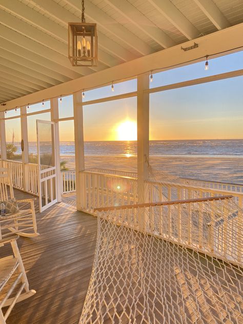 #beach #summer #ocean #aesthetic #1 Beach View From House, Ocean Home Exterior, Ocean Granddaughter Aesthetic, Beach House South Carolina, House On The Beach Aesthetic, Charleston Summer Aesthetic, Ocean House Aesthetic, Coastal House Aesthetic, House By Beach