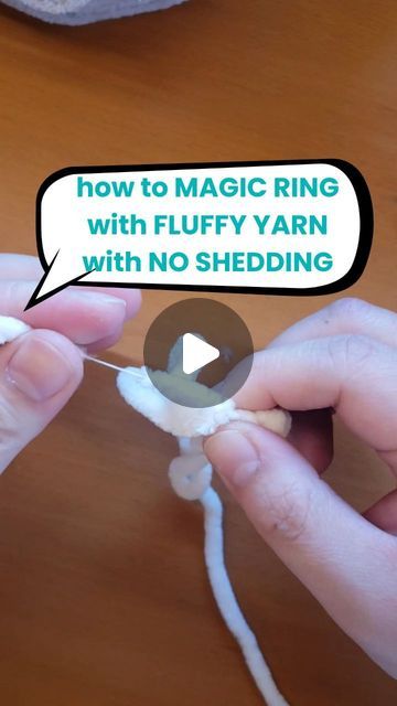 Dalong | Crochet Plushies | Amigurumi on Instagram: "I love magic rings to start amigurumi!
But it's so hard - no, IMPOSSIBLE - to do with fluffy yarn 😭
I've been doing it using this method after seeing it and been loving it!

Are you team magic ring? Or team chain 2?

#crochetinspiration #magicring #amigurumiaddict #crochetfriends #crochettutorial" Plushie Yarn Crochet, How To Crochet With Fluffy Yarn, Crochet With Fluffy Yarn, Things To Crochet With Chunky Yarn, Fluffy Yarn Crochet Projects, Fluffy Yarn Crochet, Magic Loop Crochet, Crochet Tricks, Crochet Hacks