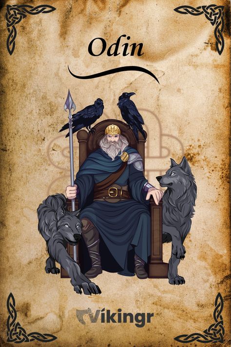 It makes no sense to talk about Norse gods without mentioning Odin.   He is undoubtedly the most powerful Norse god, which is why he is the ruler of all other gods...  #NorseMythology #NordicRunes #Vikings #VikingGods #MythologyMonday #NorseCulture #AncientReligion #NorseLegends #VikingLore #NordicTraditions #GodsOfTheNorth #VikingSagas #MythicalBeings #NorsePantheon #VikingWarriors #Valhalla Hoenir Norse Mythology, Odin Art, Norse Mythology Book, Norse Pantheon, Odin Norse Mythology, Norse Names, Norse Gods, Nordic Runes, Mythology Books