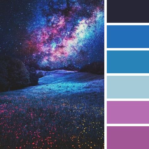 Galactic Color Palette, Color Palette Space Theme, Space Colour Palette, Space Colour Pallete, Universe Color Palette, Galaxy Color Palette, Enchanted Forest Color Palette, Celestial Color Palette, Space Color Palette