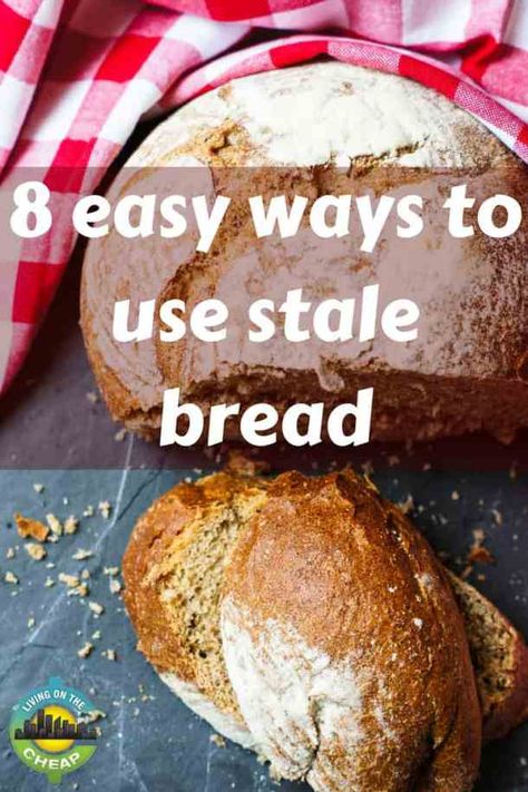 8 easy ways to use stale bread - Living On The Cheap Stale Italian Bread Recipes, What To Do With Old Bread, French Bread Appetizers, Bread Recipe Ideas, Recipes With Old Bread, Stale Bread Recipes, Leftover Bread Recipes, Banana Chocolate Chip Bars, Hard Bread