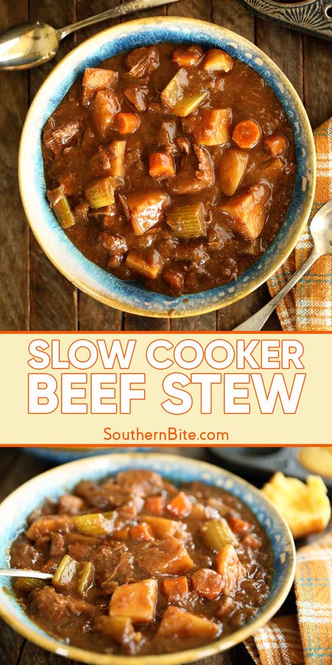 Slow Cooker Beef Stew Best Ever Slow Cooker Beef Stew, Easy Stew Crockpot Recipes, Beef Stew For Two Crock Pots, Bbq Beef Stew Meat Crockpot, Crockpot Beef Stew Recipes Easy, Copycat Dinty Moore Beef Stew, Beef Stew Cubes Recipes Crockpot, Steak Stew Crockpot, Roast Stew Crockpot