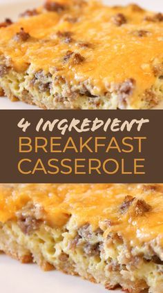 Easy Egg Bake, Sausage Egg Casserole, Easy Breakfast Casserole Recipes, Menu Sarapan Sehat, Baked Eggs Recipe, Breakfast Casserole Recipe, Best Breakfast Casserole, Overnight Breakfast Casserole, Overnight Breakfast