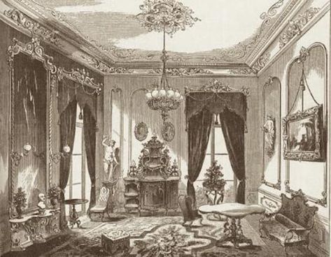 Victorian Interior Design 19th Century, Victorian Dressing Room, Victorian Drawing Room, Alcohol Decor, Victorian Office, Parlor Decor, Victorian Rooms, Victorian Era Homes, Victorian Room