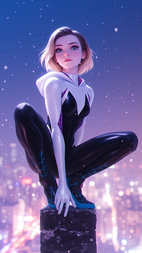 This mesmerizing 4K wallpaper is an incredible fanart featuring Gwen Stacy as Spider-Woman alongside Spiderman and Miles Morales in the Marvel universe. Elevate your device screen with this captivating fanart, perfect for every Marvel enthusiast. Dive into the multiverse of superheroes with Gwen, Spider-Woman, Miles Morales, and more! #Spiderman #SpiderWoman #Gwen #MilesMorales #Fanart #Marvel Female Spidersona, Spider Gwen Art, Marvel Spider Gwen, Image Spiderman, Screen Wallpapers, Miles Morales Spiderman, Spiderman Artwork, Spider Girl, Marvel Spiderman Art