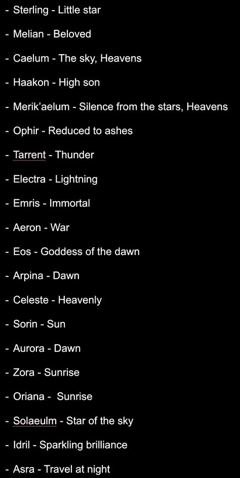 Aesthetic Space Names, Nose Types Names, Atla Names Ideas, Last Names Meaning Moon, Sci Fi Last Names, Universe Names Ideas, Character Names And Meanings, Magical Names For Places, Valorant Names Ideas