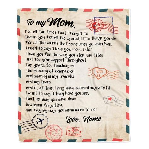 Personalized To My Mom Blanket From Daughter Son Love Letter Mail to Mom Birthday Mothers Day Christmas Gifts Customized Fleece Blanket (Fleece Blanket) #LetterMailBlanket Letter Mail Blanket #FunnyQuotesBlanket Funny Quotes Blanket #MotherBlanket Mother Blanket #FamilyBlanket Family Blanket #ProudMomBlanket Proud Mom Blanket #FleeceBlanket Fleece Blanket #MotherQuotesBlanket Mother Quotes Blanket #MothersDayPresentsBlanket Mothers Day Presents Blanket Letter For Mother From Daughter, Letter To My Mom From Daughter On Her Birthday, A Letter To My Mom From Daughter, Letter For Mom Birthday, Letter For Parents From Daughter, Letter For Mother's Day, Letters To Mom From Daughter, Letter For Mom From Daughter, Letter Ideas For Mom