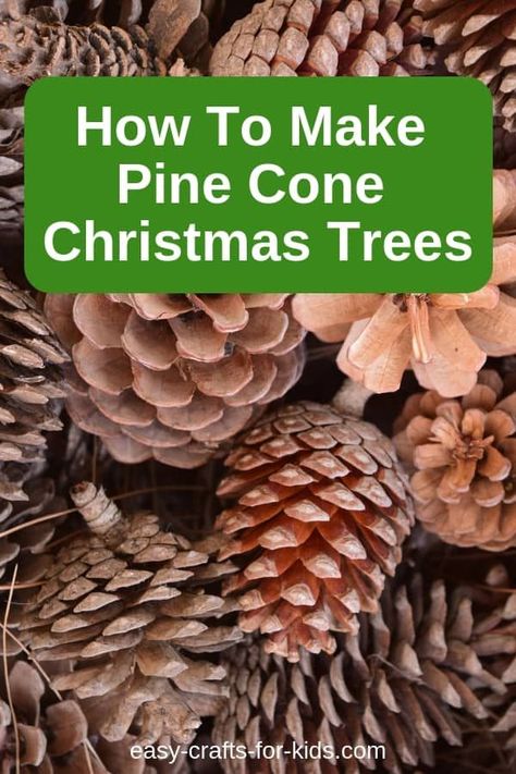 Hand Christmas Tree, Easy Winter Crafts, Pine Cone Tree, Pine Cone Christmas, Pinecone Crafts Christmas, Kids Christmas Crafts Easy, Fun Winter Crafts, Pinecone Christmas, Winter Diy Crafts