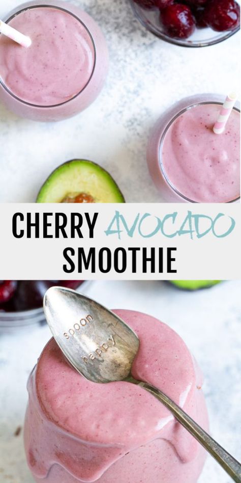 Smoothies Vegan, Cherry Smoothie, Best Smoothie, Smoothie Recipes Healthy Breakfast, Creamy Smoothies, Smoothie Drink Recipes, A Healthy Breakfast, Desserts Vegan, Probiotic Foods