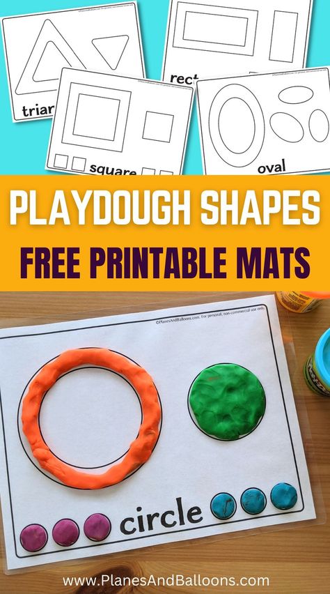 Matching Shapes Preschool, Colour And Shapes Activities, Activities About Shapes For Preschool, Teach Shapes To Preschoolers, Shape Ideas For Preschool, Shape Poems Preschool, Shapes Playdough Mats Free Printables, Shapes Crafts For Preschoolers, Learning Shapes Kindergarten