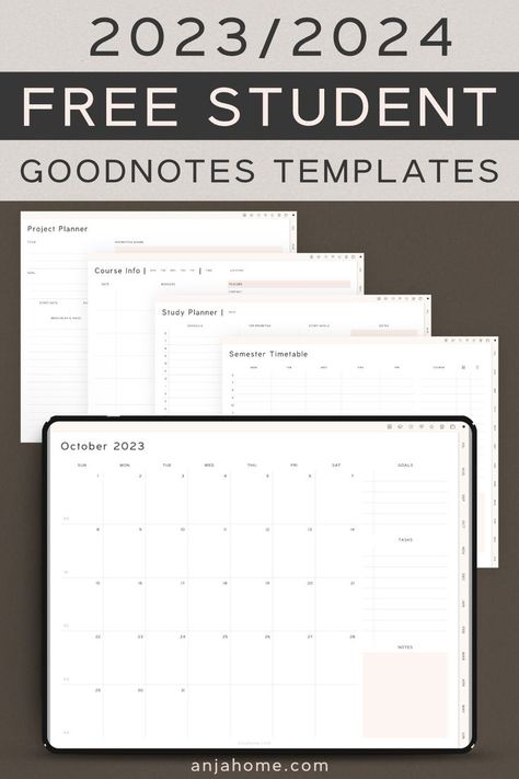 aesthetic free Goodnotes templates students Free Goodnotes Templates, College Life Aesthetic, Study Planner Printable Free, School Planner Template, Exam Planner, Free Planner Templates, Study Planner Printable, Student Planner Printable, To Do Planner