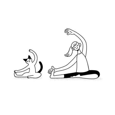 Yoga Animation, Yoga Drawing, Arte Yoga, 달력 디자인, Yoga Illustration, Animal Food, Yoga Prints, Microcar, Kagawa