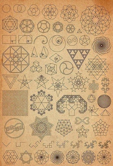 Fractal Tattoo, Sacred Geometry Art Mandalas, Scared Geometry, Sacred Geometry Patterns, Pencil Techniques, Sacred Geometry Tattoo, Sacred Geometry Symbols, Geometry Tattoo, Sacred Geometry Art