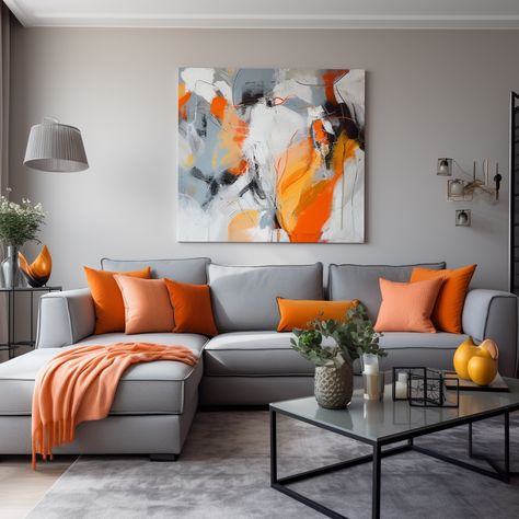 Orange hues, so much to choose—on a grey sofa, you just can't lose!" 🧡 Varying shades of orange bring warmth and dynamism to any grey sofa setting. 🛋️ Get the glow at 👉 https://covermycushion.com/collections/orange-cushion-covers 🍊 #CoverMyCushion #ShadesOfOrange #GreySofaGoals #CushionCovers #HomeDecor #InteriorStyling #LivingRoomInspiration #ColorfulLiving #SofaStyle Grey Couch Decoration, Grey And Orange Living Room Ideas, Orange Grey Living Room, Orange And Navy Living Room, Grey Orange Living Room, Grey And Burnt Orange Living Room, Living Room Orange Accents, Gray And Orange Living Room Ideas, Orange And Gray Living Room