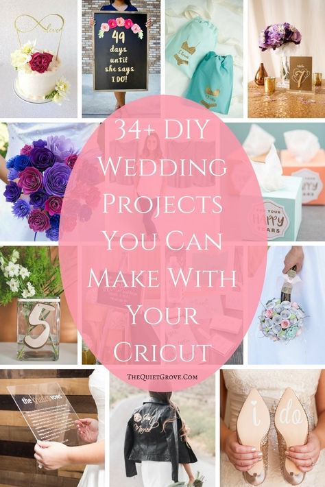 Cricut Diy Projects, Wedding Guest Gift Bag, Diy Wedding Reception, Cricut Wedding, Projets Cricut, Wedding Projects, Cricut Projects Beginner, Bridal Shower Rustic, Vintage Wedding Decorations