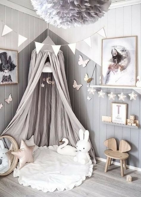 21 stunning nursery designs with canopies | Nursery Design Studio Toddler Bedrooms, Trendy Bedroom, Canopy Bed, Big Girl Rooms, Baby Bedroom, Kids Corner, Baby's Room, Nursery Inspiration