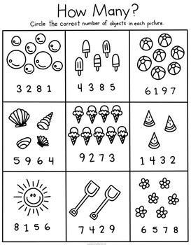 Printable Math Count How Many #worksheets For Preschool How Many Worksheet, Nursery Worksheet, Preschool Counting Worksheets, Counting Worksheet, Polaroid Diy, Summer Worksheets, Counting Objects, Preschool Counting, Homeschool Preschool Activities