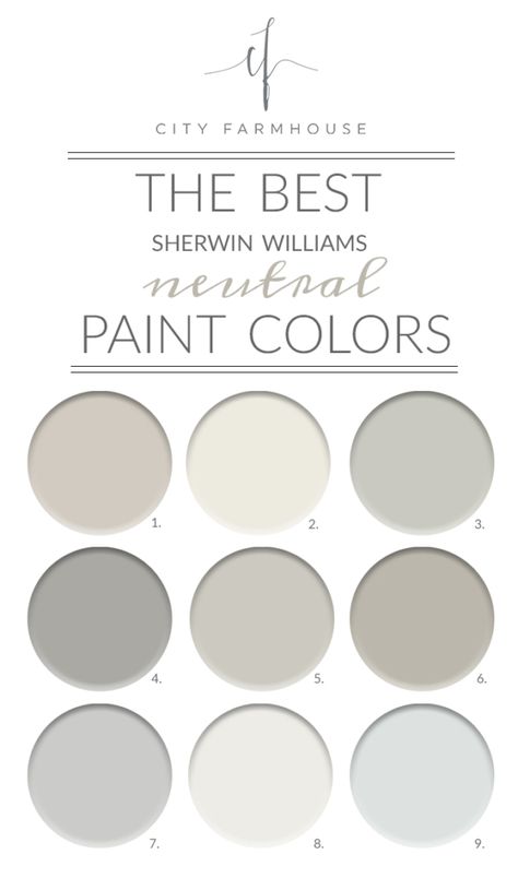 Best Neutral Paint Colors, Mindful Gray, Repose Gray, Farmhouse Paint Colors, Farmhouse Paint, Neutral Paint Colors, Grey Paint, Sherwin Williams Paint Colors, Sherwin William Paint