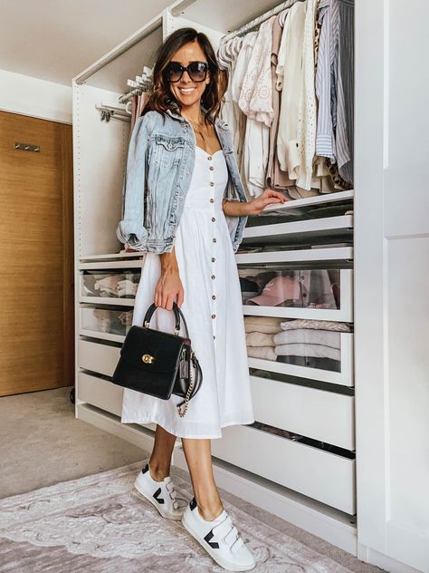 3 Ways to Style This Little White Dress | Alyson Haley #littlewhitedress #ootd #outfitideas Casual Engagement Outfit, Midsize Outfit, White Dress Outfit, Mood Style, Casual White Dress, Outfit Trends, Little White Dresses, Feminine Outfit, Spring Wardrobe