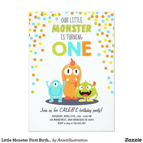 Monster Birthday Party Invitations, Monster Party Invitations, Monster First Birthday, Monster Birthday Party, Monster Birthday Invitations, Imprimibles Halloween, Little Monster Birthday, Monster 1st Birthdays, Boys First Birthday Party Ideas