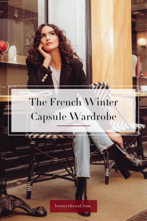 Winter Fashion French Style, Winter Outfits French Style, Winter Outfit French, Winter French Outfits Parisian Style, French Winter Dress, French Chic Fashion Winter, French Chic Outfits Winter, Parisian Look Winter, Capsule Wardrobe Europe Winter