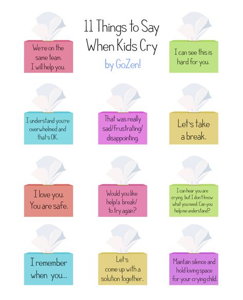 Don't say Don't Cry! when kids are crying as it invalidates their feelings. Here are 11 alternative things you can try. Konversi Satuan, Uppfostra Barn, Au Pair, Affirmations For Kids, Conscious Parenting, Smart Parenting, Mindful Parenting, Mindfulness For Kids, What To Say