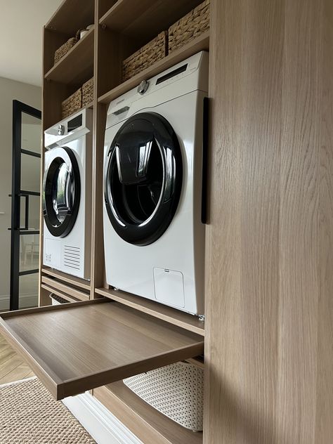 Garden Utility Room, Laundryroom Cabinetry Ikea, Beautiful Laundry Rooms Luxe, Small Ikea Laundry Room, Miele Washer And Dryer Laundry Rooms, Ikea Laundry Room Organization, Laundry Ikea Ideas, Utility Room Ideas Raised Washing Machine, Washing Machine In Garage Ideas