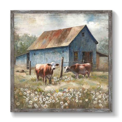 PRICES MAY VARY. Countryside Cow Wooden Wall Art: 24x24 inch rural artwork featuring a picturesque scene of a country green pasture barn cow. This size is perfect for creating a focal point in any room and adding a touch of rustic charm to your home decor. Perfect home decoration: The country-style wall art is suitable for living rooms, bedrooms, offices, and other spaces, adding a touch of rustic charm to your home decor Unique design: Cow Wall Art showcases the beauty of the American countrysi Barn Wood Wall Art, Barnyard Decor, Barnwood Wall Art, Barn Wood Art, Barn Wood Wall, Rustic Artwork, Farmhouse Pictures, Dimensional Wall Decor, Dimensional Wall Art