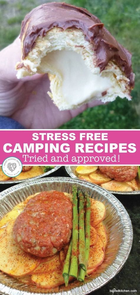 Are you going camping this summer? Here are 18 unique breakfast, lunch, dinner, drink, and dessert recipes from Smart School House for campers. These are simple and delicious! Even if you aren't going camping, use some of these recipes at a backyard barbecue. Campfire Eclairs, Camping Meal Planning, Camping Dinners, Food Summer, Easy Camping Meals, Going Camping, Summer Corn Salad, Campfire Food, Summer Corn