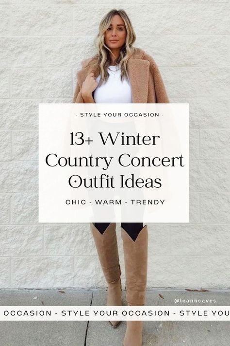 Zach Bryan Winter Concert Outfit, Nashville Tennessee Winter Outfits, Two Step Outfit Country, Outfits For Billy Bobs Texas, Scotty Mccreery Concert Outfit, Country Music Concert Outfit Winter Cold Weather, Western Outfits With Leather Pants, How To Style Cowboy Boots Women Winter, Nashville Outfits Dress