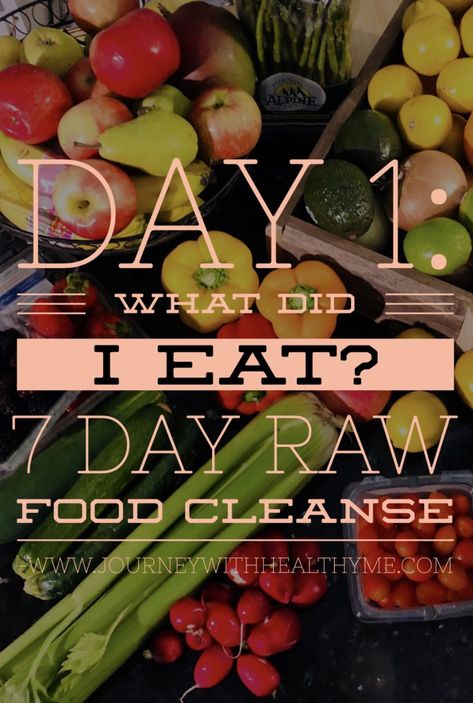 Day 1: What Did I Eat? – Journey With Healthy Me Raw Food Cleanse  Plant Based Lifestyle  7 Day Healing Cleanse Raw Veg And Fruit Diet, 21 Day Raw Food Cleanse, Raw Fruits And Vegetables Diet Recipes, Healthy Raw Vegetables, 30 Day Cleanse Diet, Raw Fruits And Veggies Diet, 5 Day Raw Food Cleanse, Whole Food Cleanse, Fruit Cleanse Meal Plan