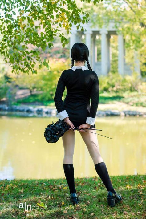 Wednesday Addams Cosplay, Steampunk Cosplay, Goth Beauty, Punk Girl, Bettie Page, Christina Ricci, Gothic Beauty, Gothic Girls, Wednesday Addams