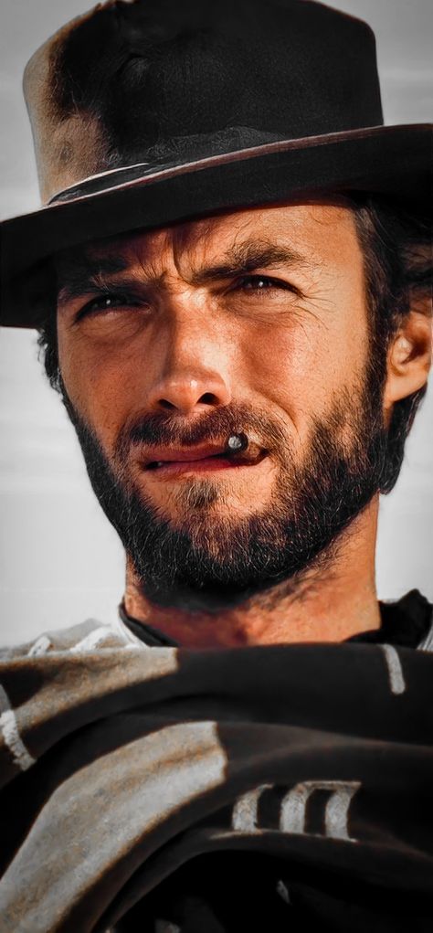 Clint Eastwood Portrait, Clint Eastwood Cowboy Art, Clint Eastwood Wallpaper, Dollar Trilogy, Clint Eastwood Art, Clint Eastwood Western, Clint Eastwood Cowboy, Clint Eastwood Pictures, Cowboy Portrait