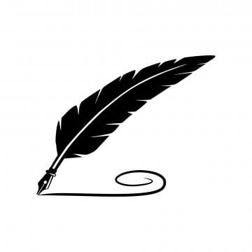 Logo Material Png, Feather Graphic Design, Logo Png Design, Drawing Of A Pen, Black Label Png, Feather Pen Drawing, Writing Inspiration Images, Feather Pen Logo, Writing Logo Design