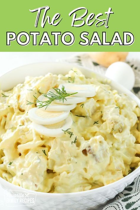 This is the best Potato Salad recipe! you’ll love this easy potato salad recipe. Once you try it, you’ll never go back to that store-bought stuff again. For this recipe, Best Food’s/Hellmann’s mayonnaise is the absolute best for the sauce. It has the perfect creamy, tangy flavor that blends deliciously with the potatoes, eggs, and spices. Easy Potato Salad Recipe, Traditional Potato Salad Recipe, Old Fashioned Potato Salad, The Best Potato Salad, Best Potato Salad, Best Potato Salad Recipe, Potato Salad Dressing, Potato Salad Recipe Easy, Classic Potato Salad