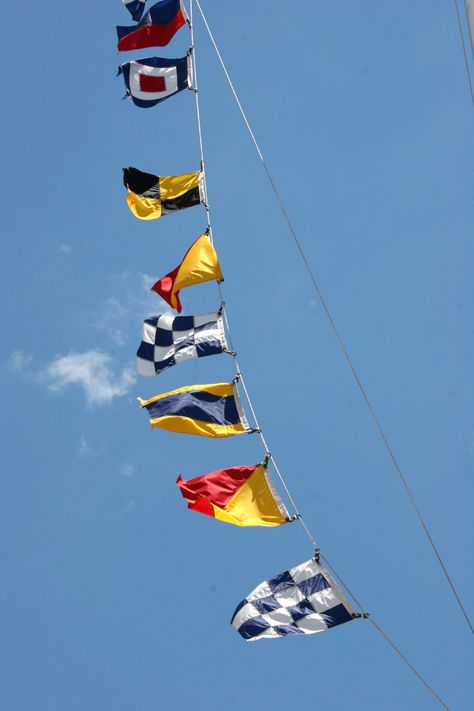 boat flags are so pretty Sailing Flags, Sailing Aesthetic, Maritime Flags, Flag Silhouette, Marine Flag, Yatch Boat, Up On Poppy Hill, Boat Flags, Flag Code