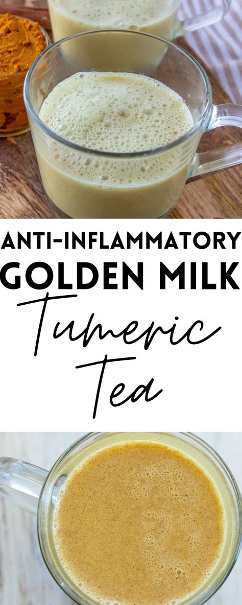 Tumeric Tea Recipe, Golden Milk Tea, Turmeric Tea Benefits, Turmeric Tea Recipe, Anti Inflammation Recipes, Turmeric Recipes, Turmeric Tea, Golden Milk, Turmeric Benefits