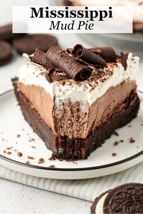 I grew up eating mud pie and have been making this dessert for as long as I can remember. Over the years, I've perfected my recipe using all of my baking experience, into the absolute best version of Mississippi mud pie! Pioneer Woman Mississippi Mud Pie, Mississippi Mud Pie Cake, Mississippi Mud Pie Easy, Missippi Mud Pie, Mudpie Recipe, Mississippi Pie, Chocolate Mud Pie, Mississippi Mud Pie Recipe, Mud Recipe