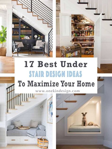 17 Best Under Stair Design Ideas To Maximize Your Home Stairs Next To Fireplace, Under Staircase Design Ideas, Pantry Storage Under Staircase, Stairway Design Ideas Entryway, Under Stair Storage Design, Doorway Under Stairs, Under The Stairs Closet Storage, Staircase Under Space Ideas, Indoor Stairs Design