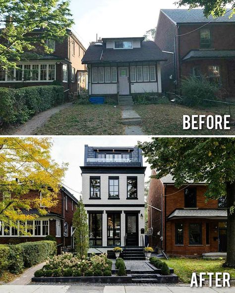 Exterior House Renovation, House Makeovers, House Before And After, Home Exterior Makeover, Exterior Makeover, Casa Exterior, Inspire Me Home Decor, Exterior Remodel, After Pictures