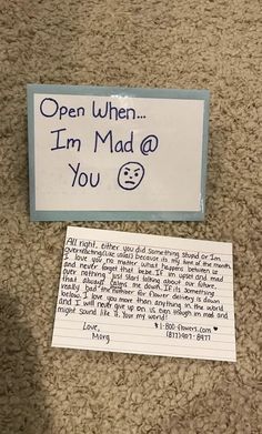 Mad At You, Open When Letters, Diy Best Friend Gifts, Birthday Gifts For Boyfriend Diy, Cute Date Ideas, Bf Gifts, Creative Gifts For Boyfriend, Diy Gifts For Him