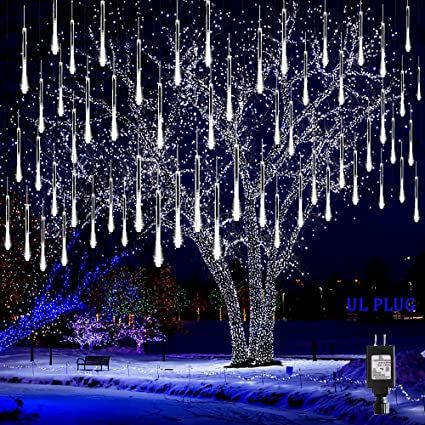 Meteor Shower Lights, Icicle Lights Outdoor, Shower Lights, Meteor Lights, Waterfall Lights, Rain Lights, Shower Lighting, Snow Falling, Drop Lights