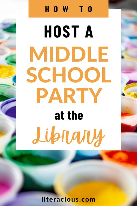 Middle School Class Party Ideas, Middle School Library Activities, Library Programs For Kids, Organization For Students, School Library Activities, Library Party, Middle School Library, Library Checkout, Library Games