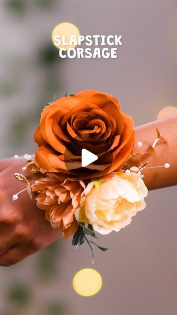 Blossom on Instagram: "Easy DIY Corsage & Bouquet Ideas to Elevate Your Wedding Design!" Silk Flower Wrist Corsage Diy, Diy Corsage Wristlet Real Flowers, Artificial Flower Corsage Diy, Slap Bracelet Corsage Diy, How To Make Hand Bouquet, Homemade Corsage Wrist, Diy Wrist Corsage With Fake Flowers, How To Make A Corsage, Prom Corsage Ideas