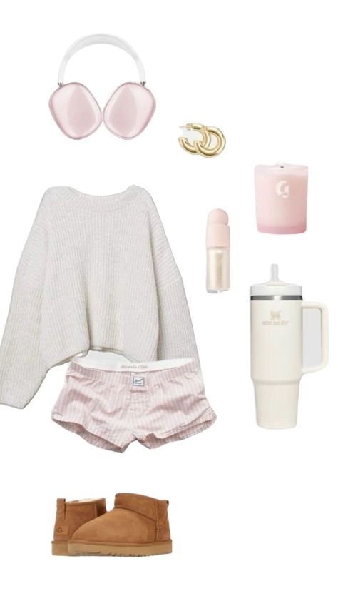 Pink pjs #pink #pjs #cozy #cleangirl #stanleys #rarebeautyhighlighter Pink Pjs, Casual Preppy Outfits, Outfit Inspo Casual, Cute Lazy Day Outfits, Trendy Outfits For Teens, Clothes Pictures, Cute Outfits For School, Lazy Day Outfits, Lazy Outfits