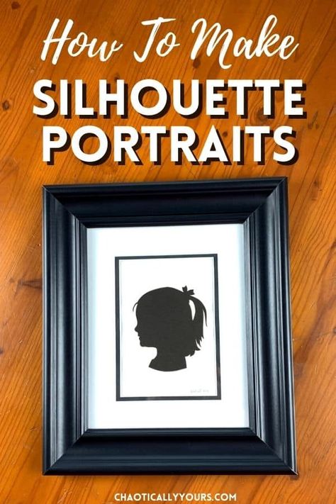 Silhouette portraits are classically beautiful and surprisingly easy to make! Learn how to make your own silhouette portraits using these easy hacks! Silhouette Portrait Projects, Mother Tattoos For Children, Shadow Portraits, Silhouette Face, Nanny Life, Kids Silhouette, Silhouette Pictures, Silhouette Drawing, Easy Hacks