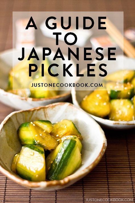 Japanese Pickles, Just One Cookbook, Pickled Cucumber, Easy Japanese Recipes, Palate Cleanser, Mapo Tofu, Quick Pickled, Pickled Cabbage, Summer Vegetables