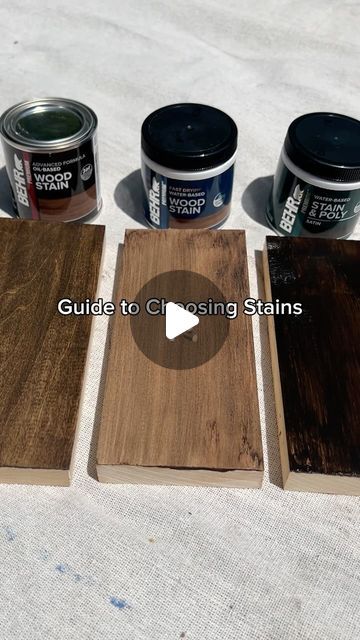 BEHR® Paint on Instagram: "Some tips and tricks for picking the perfect wood stain. 💡🪵 #BEHR #tipsandtricks
#TodayLetsPaint #woodstains" Behr Sable Stain, Behr Stain On Pine, Can You Stain Over Painted Wood, Behr Wood Stain Colors On Pine, Behr Stain And Poly, Behr Stain Colors On Pine, Behr Early American Stain, Behr Chocolate Semi Transparent Stain, Varathane Weathered Oak Stain