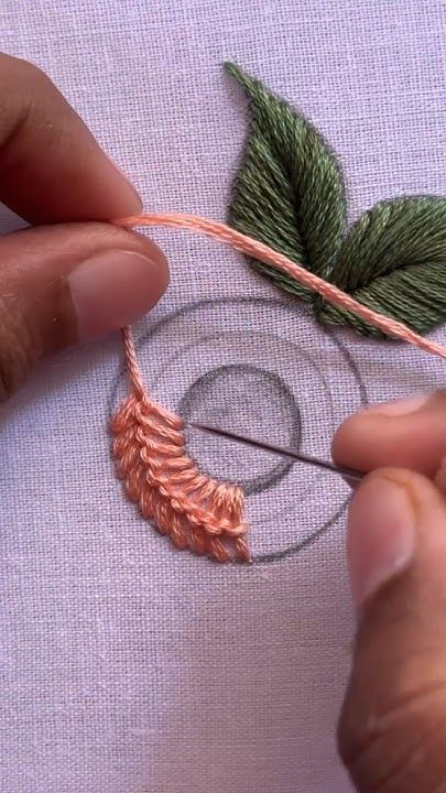 Flowers Design Embroidery, Simple Flower Design Embroidery, Basic Flower Embroidery Stitches, Horizontal Embroidery Designs, Stumpwork Embroidery How To Do, Embroidered Flower Design, Different Hand Embroidery Stitches, Different Flowers Embroidery, All Over Embroidery Designs Kurti